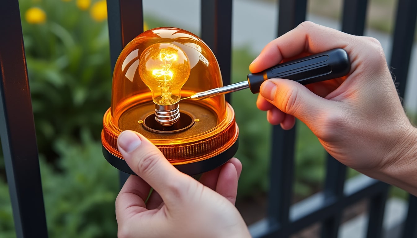 Changer l&rsquo;ampoule d&rsquo;un gyrophare de portail Nice
